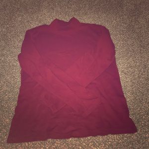 Red turtleneck